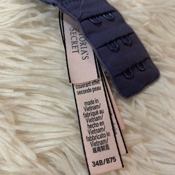 Victoria Secret Periwinkle T Shirt Push Up Bra Lightly Lined Underwire 34B - Picture 5 of 5